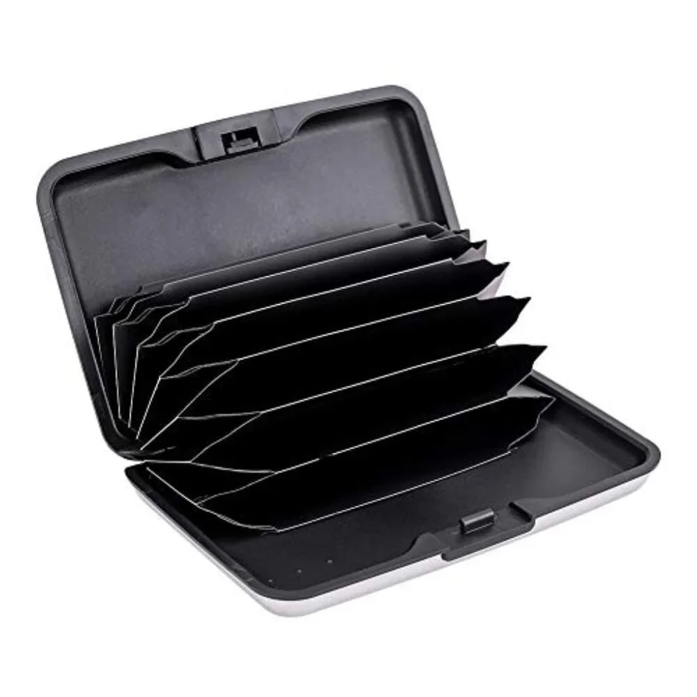 Mini RFID Aluminum Wallet Credit Cards Holder Business Card Case Metal ID Case f